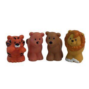 Fisher Price Little People Zoo Safari Animals Lot of 4 Bears Tiger Lion